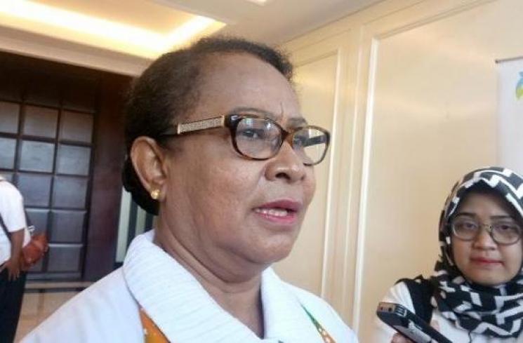 Menteri PPPA Yohana Yembise. (Suara.com/ Annisya Heriyanti )